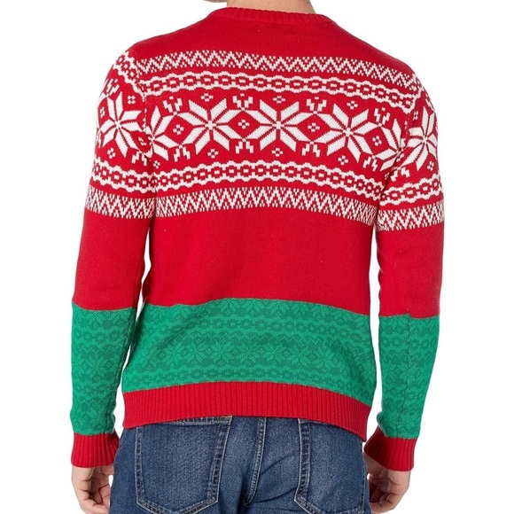 Blizzard Bay Unisex T-Rex Tiny Arms 100% Cotton Ugly Christmas Sweater - Picture 4 of 10